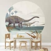 Fototapete Braun - Diplodocus - Rund - Selbstklebend/Vlies 
