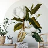 Fototapete Ehret - Magnolie - Rund - Selbstklebend/Vlies 