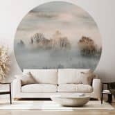 Round wall mural Galimberti - Cold Winter Day - non self-adhesive/self-adhesive wallpapers 