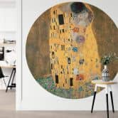 Behangcirkel Klimt - de Kus - vliesbehang/zelfklevend vliesbehang 