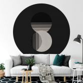 Round wall mural Orara Studio - Abstract Moon and Sun - non self-adhesive/self-adhesive wallpapers 