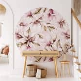 Fototapet - Rundt UN Designs - Soft Magnolia - vliesetapet/selvklæbende non-woven tapet 