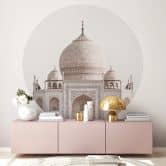 Papier peint photo rond Annie - Taj Mahal - papier peint intissé/papier peint intissé autocollant 