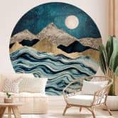 Behangcirkel SpaceFrog Designs - Indigo Sky - vliesbehang/zelfklevend vliesbehang 