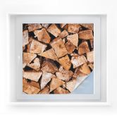 Sichtschutzfolie Holz - quadratisch 