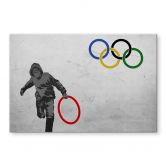 Tableau sur verre Banksy - Les jeux olympiques 