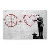 Glasbild Banksy - Peaceful Hearts Doctor 