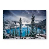 Glasbild Cole - Kalter Seeblick 