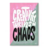 Glasbild Creativity thrives in Chaos - Bloom 