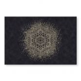 Glasschilderijen Elegante mandala in zwart en goud - Bloomery Decor 