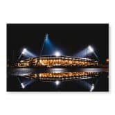 Glasbild FC Hansa Rostock Stadion bei Nacht - 60x40 cm 