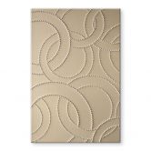 Glasbild Abstrakte Ringe beige - Grande 