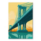 Glasbild Stadtblick durch die Manhattan Bridge - Heemskerk 