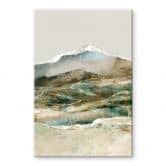 Glasbild Berge Abstrakt - Hobday 