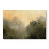 Glasbild Verborgenes Licht im Morgennebel - Hobday 