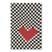Tableau sur verre Illusion d'optique : cœur en style pixels - Kerr-Dineen 