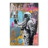 Glasbild Astronaut mit Taube - Kuryliuk 
