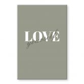 Glasbild Love yourself 