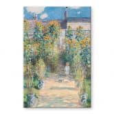 Glasbild Monet - Der Garten Monets in Vétheuil 