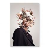 Glasbild Feminines Blumengesteck - Moth 