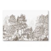 Glasbild Wald mit Waldlandschaft in Beige - Ms Tiff 