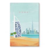 Glas billede Dubai Beach - Burj Al Arab - Rivers 