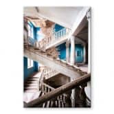 Glasbild Imposantes Treppenhaus mit altem Charme - Robroek 