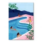 Glasbild Entspannen am Pool - Tomljanovic 