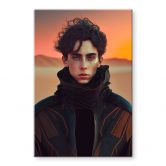Glasbild Paul in der Wüste - Inspiriert von Dune - Treechild 