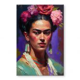 Glasbild Treechild - Portrait von Frida Kahlo 