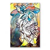Glasbild Zamart - Hommage an Picasso - Die Frau 