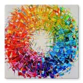 Glasbild Fedrau - Farbkreis - Quadratisch 