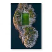 Glasbild Simoon - Fussballplatz am Rande der Welt 