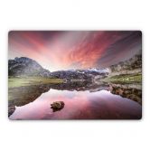 Glasbild Cuadrado - Dawn at Los Lagos 