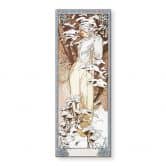 Glasbild Mucha - Jahreszeiten: Der Winter 1900 