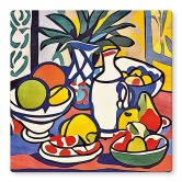 Glaskunst Mælk og frugt - Inspireret af Matisse - Zamart 