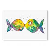 Wandbild Verliebte Fische - Hagenmeyer - Alu-Dibond 