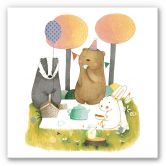 Wandbild Loske - Picknick zu dritt 