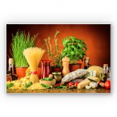 Leichtes Wandbild Italienisch Kochen | mattes Finish 