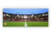 Leichtes Wandbild VfB Stuttgart Arena Tribüne - Panorama | mattes Finish 