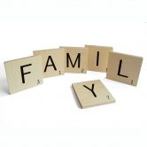 Lettres décoratives en bois placage de bouleau Family - Scrabble 