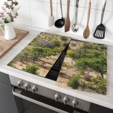 Stove cover plate savannah landscape in Africa - Hugonnard 