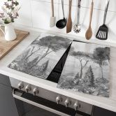 Herdabdeckplatte Idyllische Pflanzenlandschaft - Ms Tiff 