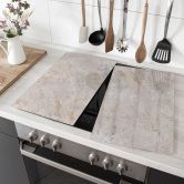 Herdabdeckplatte Textur einer beigen Steinmauer - Pictufy Studio 