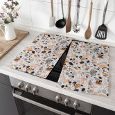 Stove cover plate Colorful terrazzo stones - Treechild 