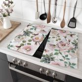 Herdabdeckplatte UN Designs - Blumen im Gemälde Stil 