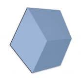 3D Hexagon Alu-Dibond - Blå 