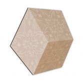 3D Hexagon Dibond - Bruin met Patroon 