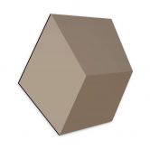 3D Hexagon - Alu-Dibond Dunkelbraun 