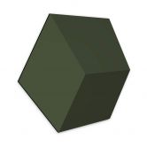 3D Hexagon - Alu-Dibond Dunkelgrün 